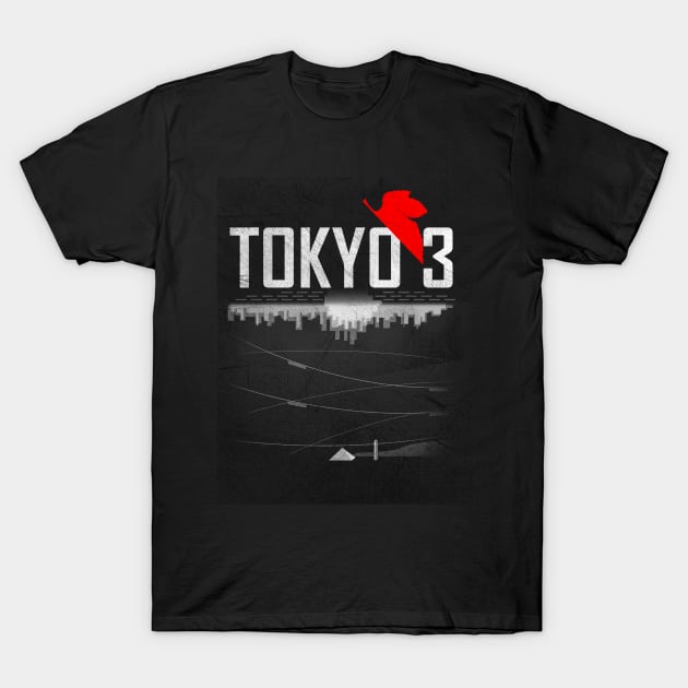 Tokyo 3 Skyline T-Shirt by RetroFreak